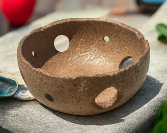Handmade Rustic Bowl: Boho Pottery Entryway Decor, Minimalist Centerpiece Shelf Decor, Housewarming Birthday Gift