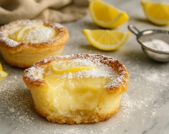 Easy Recipe For Baby Lemon Impossible Pies | Instant PDF Download | Easy & Delicious