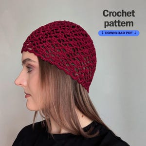Crochet Summer Hat Pattern, Crochet Mesh Hat Pattern, Beginner Crochet Pattern, Boho Style Hat Pattern, Retro Style Hat Pattern, PDF