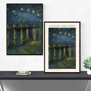 Printable Wall Art: Vincent van Gogh Starry Night over the Rhone Painting, Wall Decor, Home Decor, Instant Download | WA0015
