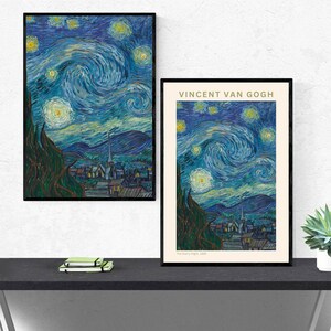 Printable Wall Art: Vincent van Gogh Starry Night Painting, Wall Decor, Office Decor, Instant Download | WA0011