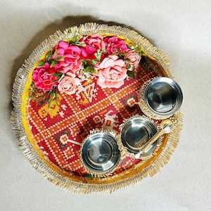 Tilak Thali Set – Roli Chawal Tray for Indian Weddings, Festivals, Pooja | Vivaah Collection