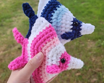 No-Sew-haakpatroon zeeëngel, amigurumi-visspeelgoed (pdf-download)