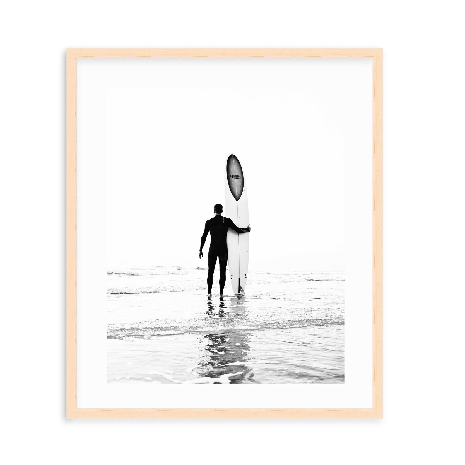 Surf Art Print Surf Decor Surfer Wall Art Black and White - Etsy