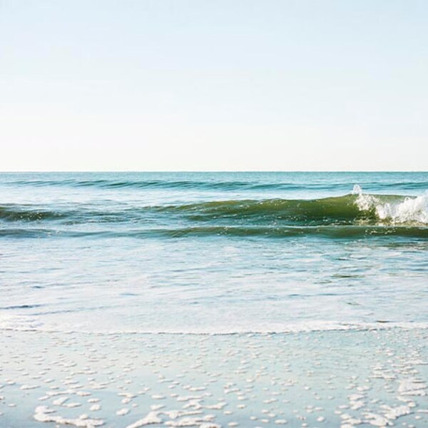 Clearance Sale, Malibu, ocean Waves, Sea Green, Nautical Art, Coastal Decor, Beach Print, 8x10 Photograph, On Sale Art Print