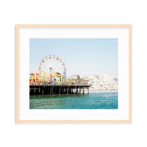 Santa Monica Pier Print, Santa Monica Decor, California Beach, Los Angeles, Ferris Wheel Print, Beach Wall Art, Southern California Beach