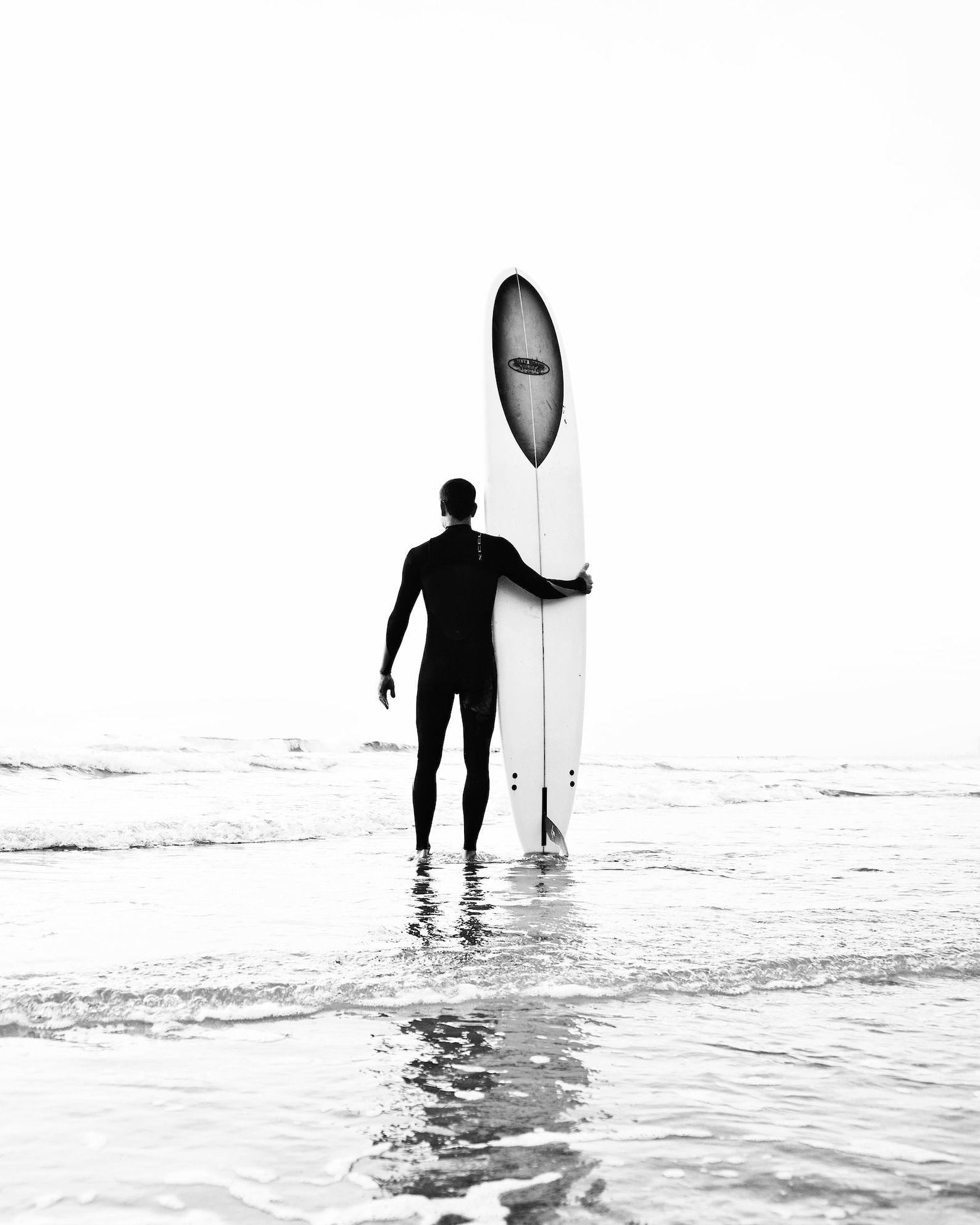 Surf Art Print Surf Decor Surfer Wall Art Black and White - Etsy