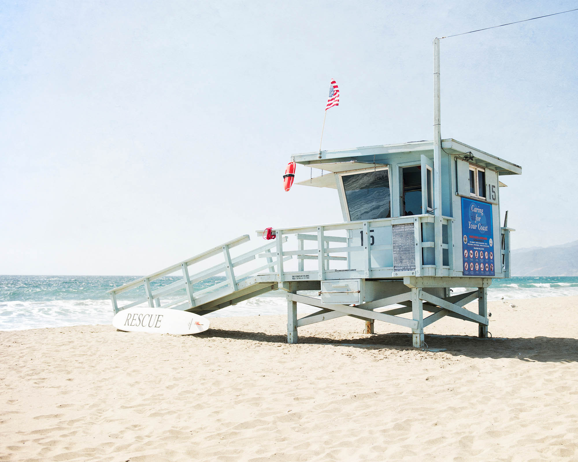 Beach Wall Art Santa Monica Beach Print Large Wall Art Etsy