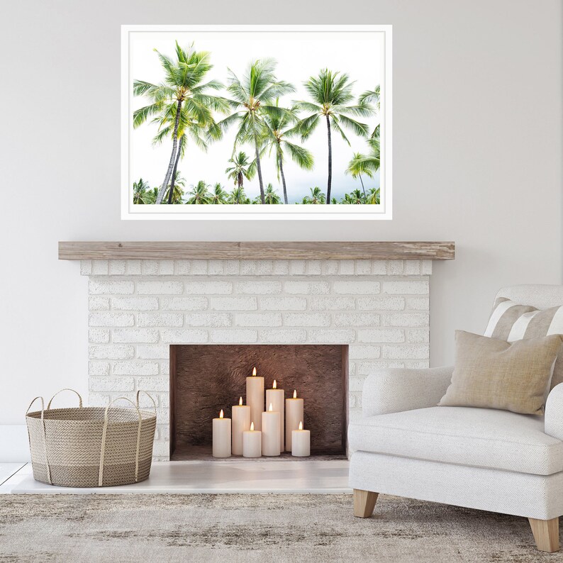 Palm Tree Wall Art Large Palm Tree Print Palm Tree Decor Etsy