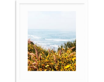 San Diego Surf Print, Cardiff Beach, Surf Line Up, Surf Decor, Beach Print, California Spring, California Surf Art, Surf Decor