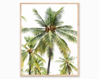 Palm Tree Wall Art, Tropical Print, Beach Decor, Palm Trees, Large Wall Art, Vertical Art Print, Palm Tree Print, Tropical Wall Art