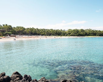 Mauna Kea Beach, Tropical Hawaii, Beach Print, Travel, Large Beach Art, Framed Beach Print, Big Island Beach Print, Hawaii Beach Print