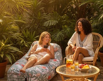 Tumbona inflable: sofá inflable portátil de nailon antidesgarro para playa y camping.