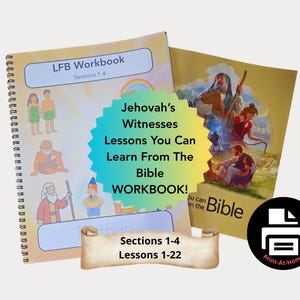 Printable JW Kids Bible Workbook: Lessons 1-22, Ages 4-8 (Instant JPG Download)