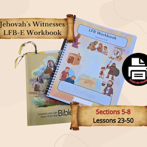 Cahier d'exercices imprimable JW Kids LFB : Leçons et activités, sections 5-8