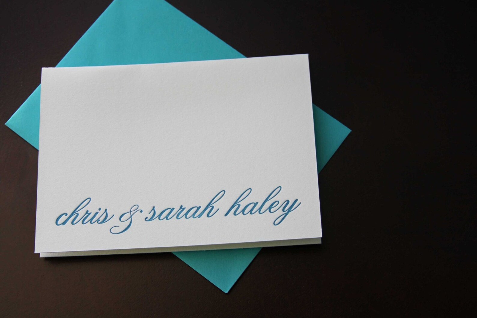 Personalized letterpress stationery card set 20 Etsy