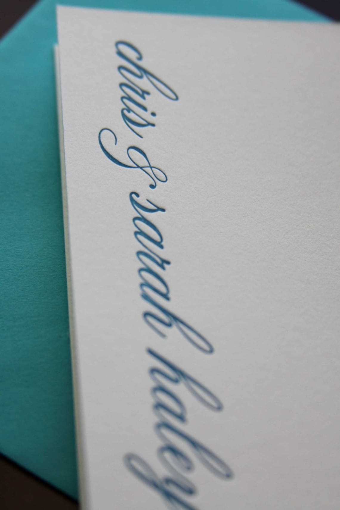 Personalized letterpress stationery card set 20 Etsy