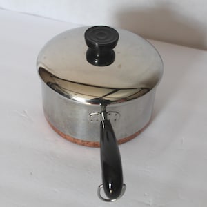 1999 Revere Ware Copper Bottom Saucepan, 1 1/2 Quart Cooking Pan, Vintage Revere Saucepan