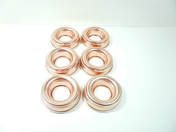 6 Ring Aluminum Molds, Tiny Cakes, Jello Molds. Mini Punch Ring Molds.  Individual Molds 