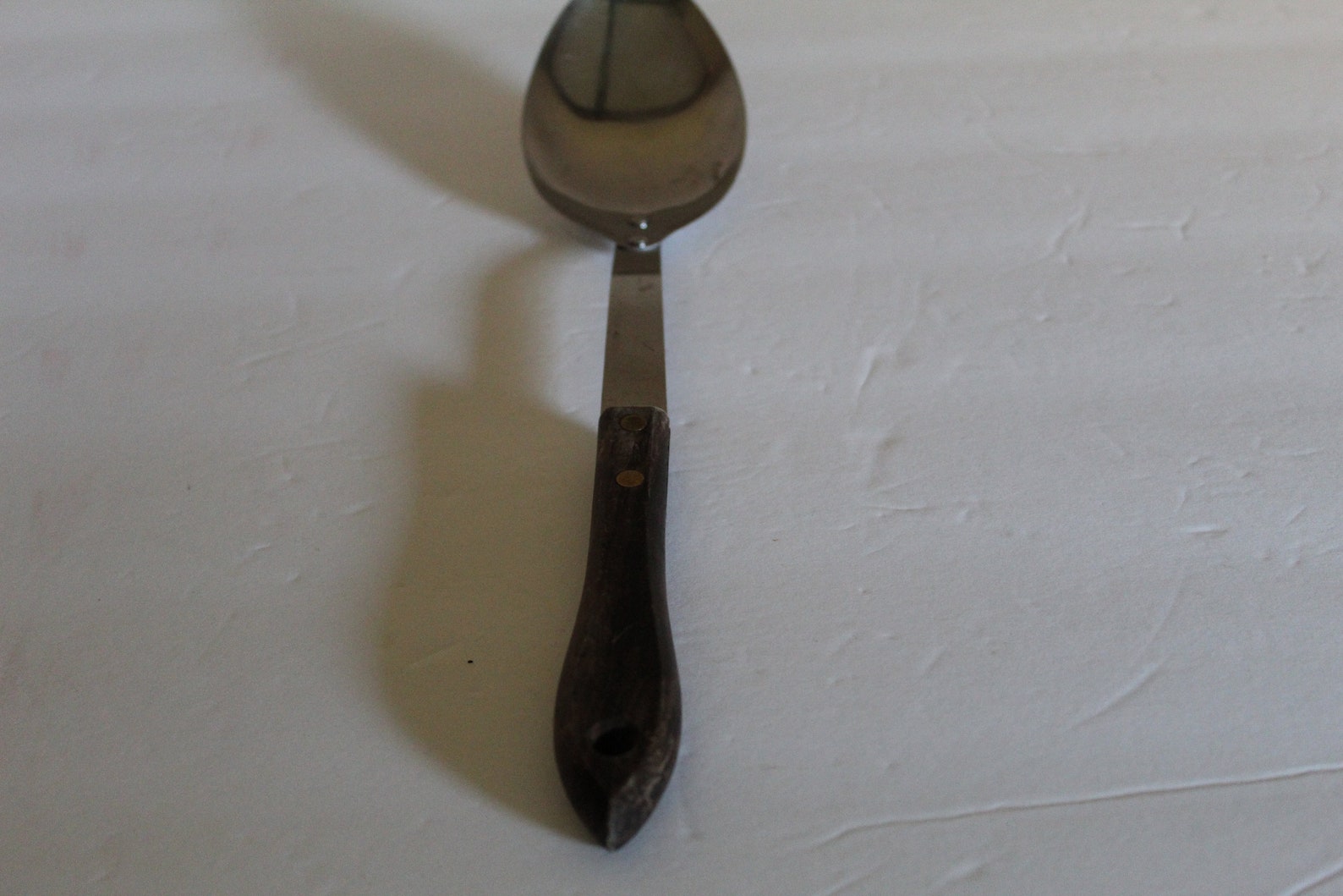 Vintage Wooden Handled Japan Stainless Serving Spoon Kitchen Etsy