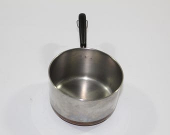 Vintage Revere Ware 1801 One Cup Copper Bottom Saucepan Butter Melt Pan