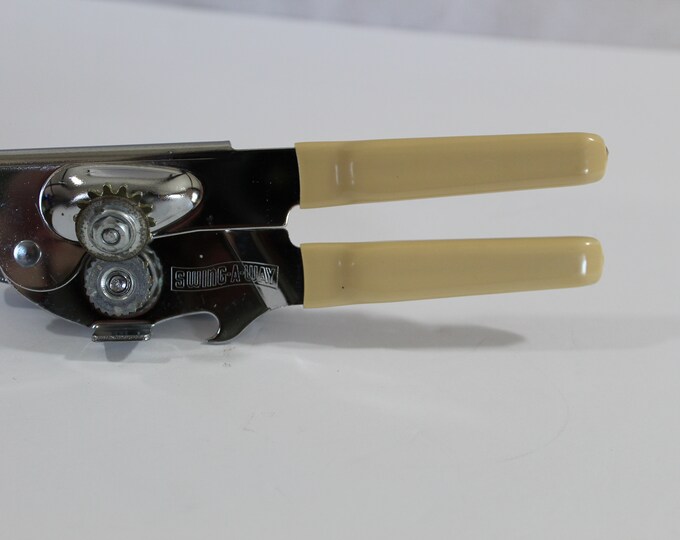 Vintage Swing A Way Can Opener, Made in USA, Cream Rubber Handles Etsy