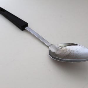 Vintage Foley Solid Serving Spoon, Chrome Plated USA Utensil