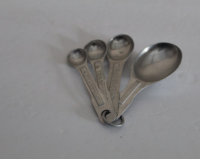 Aluminum Measuring Spoons Set of 4 Sizes Baking Accessories Etsy