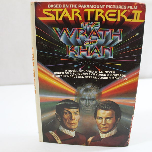 1982 Star Trek II The Wrath of Khan Hardcover Book with Dust Jacket, Book Club Edition