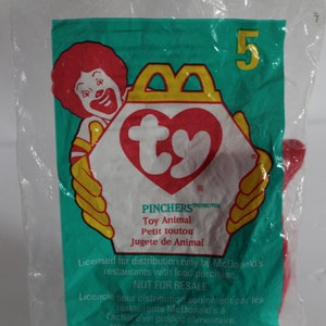 Pinchers TY Teenie Beanie Babie 1998 Retired McDonalds Happy Meal Toy #5 in Original Bag