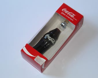 1998 Kurt Adler Coca Cola Bottle Glass Ornament in Original Box