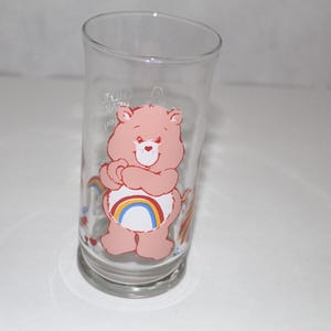1983 Cheer Bear Care Bears Pizza Hut Glass: American Greetings Collectible