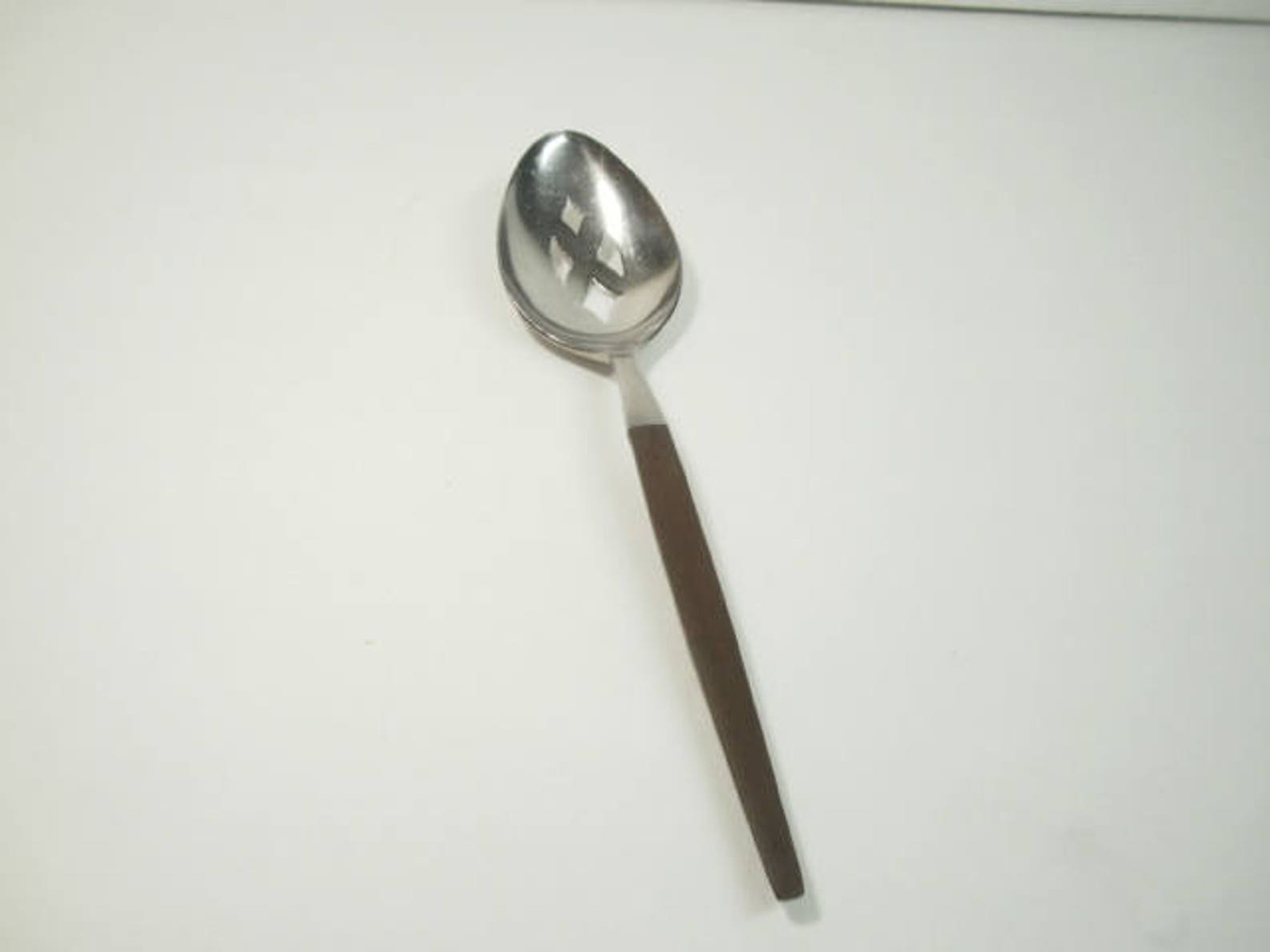 Vintage Epic Japan Stainless Large Pierced Tablespoon Serving Etsy