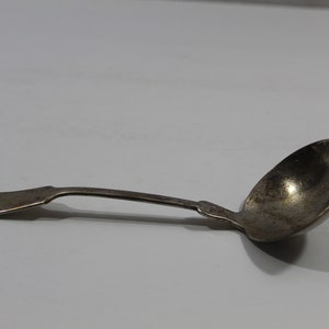 Bailey Banks and Biddle Co. Fine Silver Plate Old Shabby Gravy Ladle