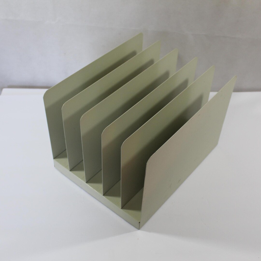 Office File Currier Vintage Currier-seedburo Metal File Holder, 5 Slot Desk Top Divider - Etsy