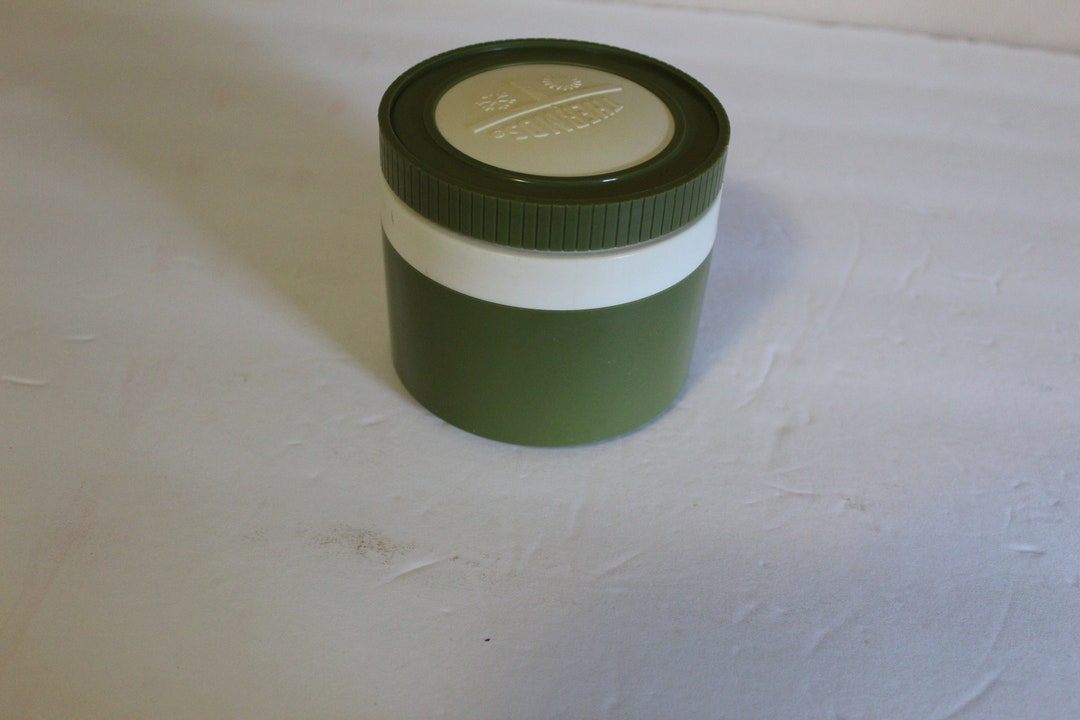 Vintage Thermos Insulated Jar Model 1155, Avocado Green Plastic Freezer