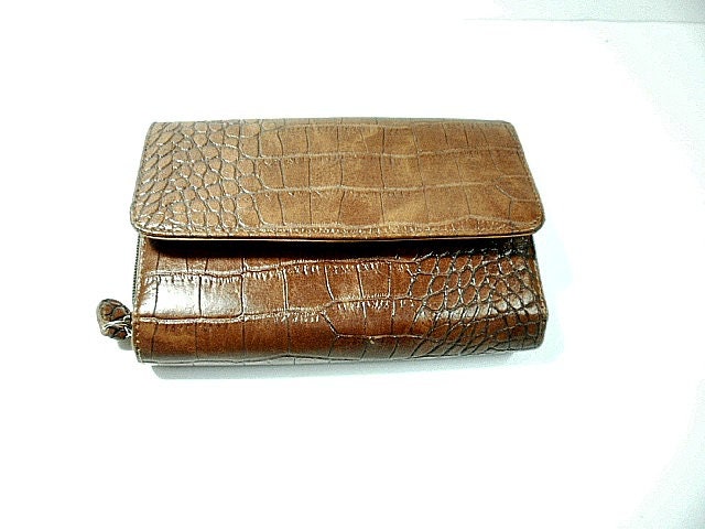 Vintage Guang Tong Alligator Leather Style Wallet Women's 