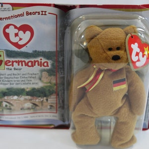 Germania the Bear Retired TY Teenie Beanie, 2000 McDonald TY Teenie Beanie Babies, Number 6 International Bears II Babie