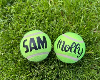 Personalised Dog Tennis Ball Toy: Custom Puppy or Dog Gift