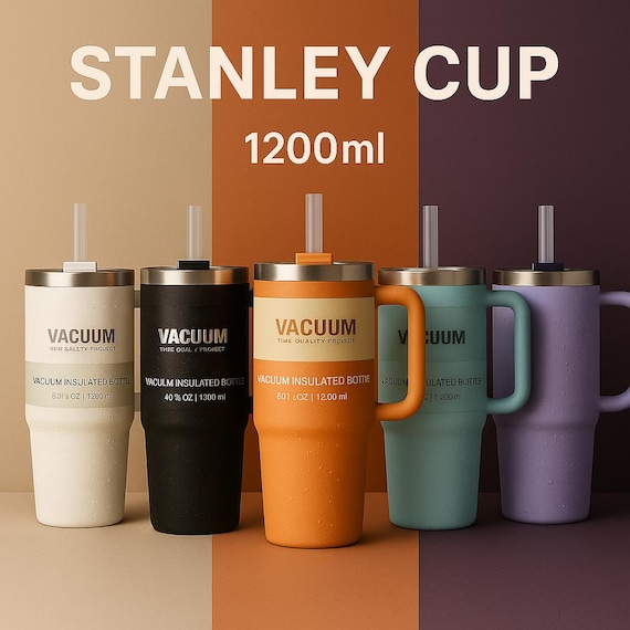 Gobelet Stanleys De 1200 Ml Avec Paille Couvercle Et Poignée