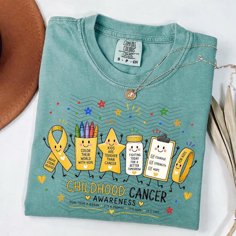 Childhood Cancer Awareness Doodle PNG: Gold Ribbon Pediatric Cancer Awareness Childhood Cancer Support Warrior PNG (Digital Download) image 4