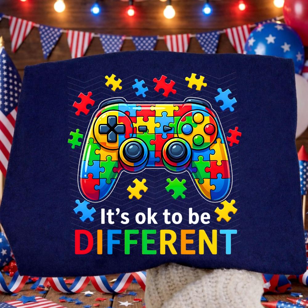 Autism Awareness Gamer Puzzle Piece PNG: Neurodiversity Gaming Design ...