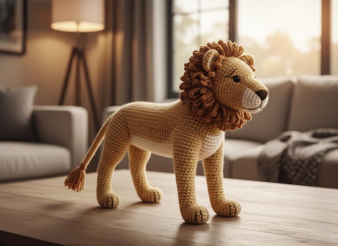 Lion Amigurumi Crochet Pattern | Realistic Animal Toy (PDF Pattern) - Etsy