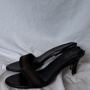 Gucci Black Leather Mules Sandals Bows