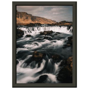 Nature Scene Art, Mountain Waterfall Photography Art, Original Photo Art, Flowing Water On The Rocky Mountain Art
