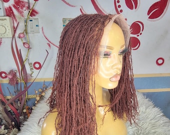 Lace front microloc unit, Human Hair Sisterlocks Topper,Front Lace