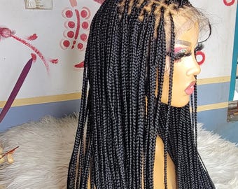 Full lace Braided wig,  box braided wig ,black 34 inches braids wig
