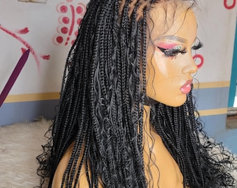 Braided wig,bohemian box braided wig ombre wigs passion twists wig faux locs wig goddess locs wig Senegalese  twists wig lace front wigs