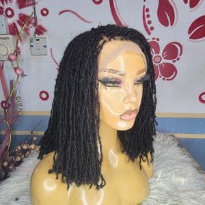 Human hair  Microlocs wig, sisterlocs wig,full lace locs, Human hair sister locks frontal,wigs for black women
