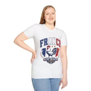 Partido de la Copa Mundial 2026 - Camiseta con escudo del gallo de Francia / Allez Les Bleus Soccer France imagen 5